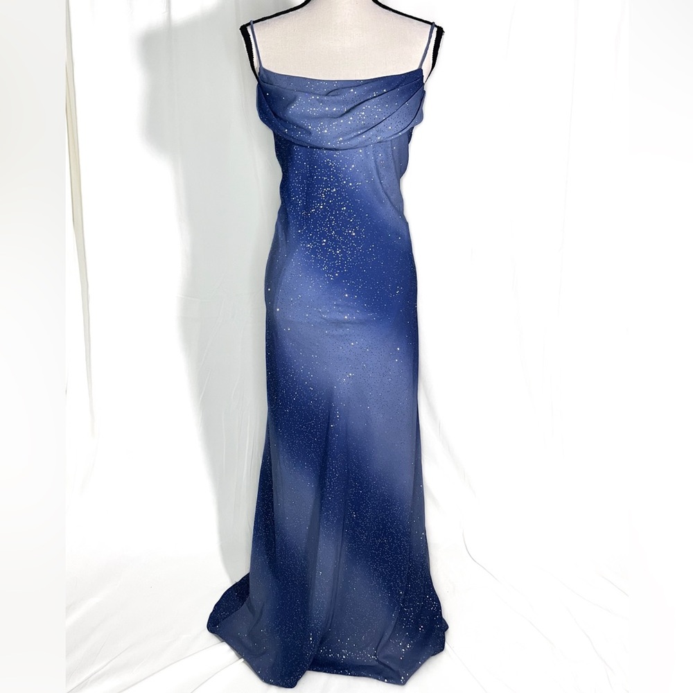 Caché Blue Gradient Evening Gown size 14